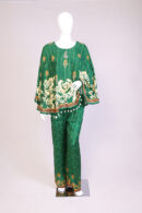 green-muslin-poncho-co-ord-set-top-pant-for-women